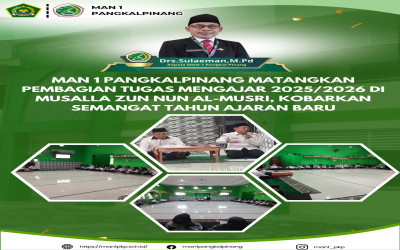 MAN 1 Pangkalpinang Matangkan Pembagian Tugas Mengajar 2025/2026 di Musalla Zun Nun Al-Musri, Kobarkan Semangat Tahun Ajaran Baru