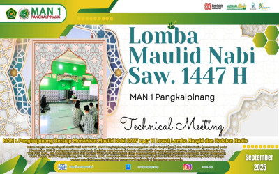 MAN 1 Pangkalpinang Bersiap Meriahkan Maulid Nabi SAW 1447 H Lewat Lomba Nasyid dan Hafalan Hadis